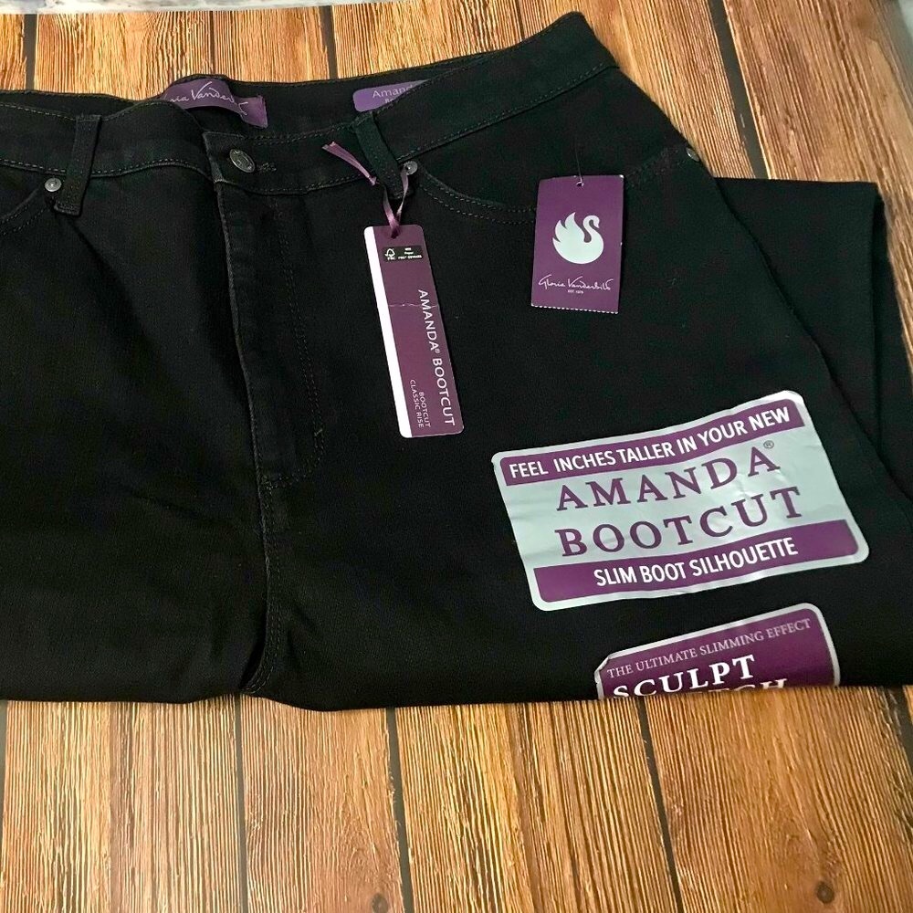 Gloria Vanderbilt Sculpt Stretch Black Bootcut Size 16avg